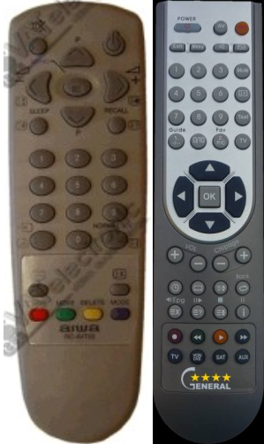 Aiwa RC-AVT02 - Replacement remote control Aiwa RC-AVT02 - Replacement remote control